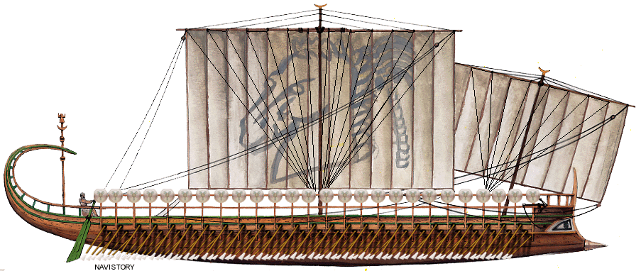 Triere Punique ou trireme carthaginoise